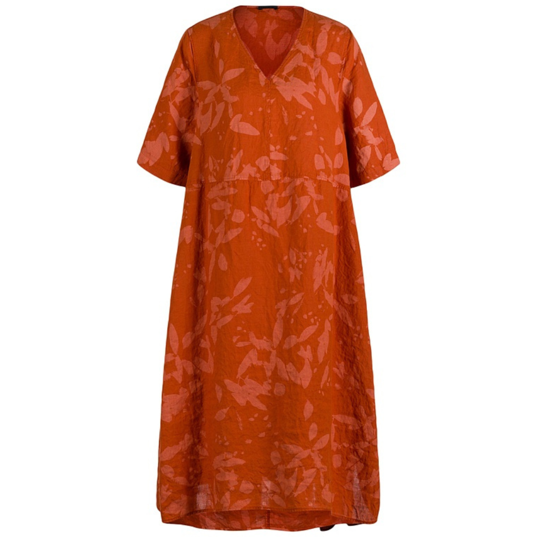 Oska Dress 611 In Rust – Brenda Muir Ladieswear