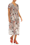 Grizas Long Dress In Stone Multi