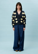 FRNCH Bergenia Cardigan in Navy Blue