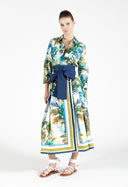 Sara Roka Dress In Watercolour Palms