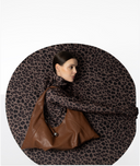 amorphose Large Shoulder Bag Tan Leather