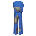 Xenia CUT01 Patterned Jumpsuit in Blue