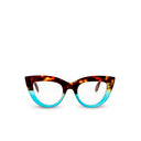 OKKIA Claudia big Cat Eye Reading Glasses In Havana Blue