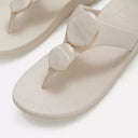 Fitflop Lulu Marbled-Stone Toe-Post Sandals In Paris Beige