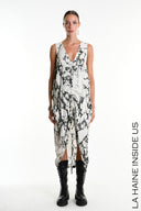 La Haine Asymmetrical Dress in White