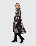 Alembika Black and Ivory Multi Print Silky Dress