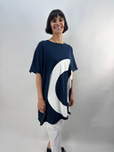 KnitKnit Long Jumper In Latte/Navy