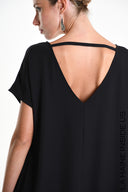 La Haine Black Dress with Side Ruching