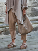 Lofina Sandals Taupe Woven Sliders