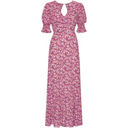 American Dreams Koko Long Dress Lilac Bordeaux Flower