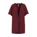Henriette Steffensen Long Vest In Bordeaux