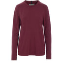 Henriette Steffensen Slim Fit Long Sleeve T Shirt In Bordeaux