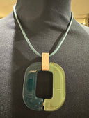 XAVIER-DEROME Petrol Cord Sage/Petrol Pendant