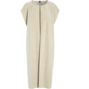 Henriette Steffenson Long Sleeveless Cardigan in Sand
