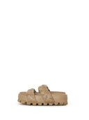 Lofina Sandals Taupe Woven Sliders