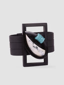 Indira Buffalo Horn And Resin Bracelet In Grey And Duck Egg