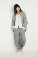 Sahara Crinkle Linen Bubble Trousers In Grey