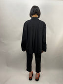 Nu Black Shirt With Organza Trim