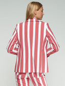 Vilagallo Red And White Striped Jacket With Fish Motif