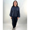 Yacco Maricard Cotton Voile Shirt Dark Navy