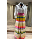 Sara Roka JINNY Long Dress/White Shirt With Multi Print Skirt