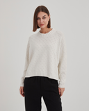 Tirelli Textured Spot Knit in Ivory