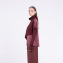 Sanctamuerte Asymmetric Top With High Neckline In Red Amethyst