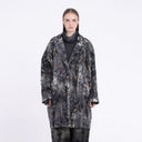 Sanctamuerte Giacca Three Quarter Coat In Ash Grey