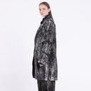 Sanctamuerte Giacca Three Quarter Coat In Ash Grey