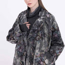 Sanctamuerte Giacca Three Quarter Coat In Ash Grey