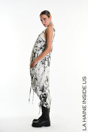 La Haine Asymmetrical Dress in White