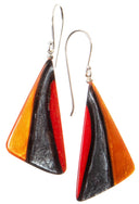 Prue By Zsiska Adjustable Necklace With Orange and Red Triangle Pendant