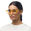 OKKIA Firenze Reading Glasses In Yellow With 3 Points Havana