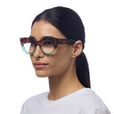 OKKIA Claudia big Cat Eye Reading Glasses In Havana Blue