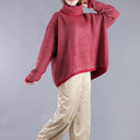 Rundholz High Neck Sweater 539 In Lava Crystal Jacquard