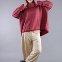 Rundholz High Neck Sweater 539 In Lava Crystal Jacquard