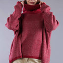 Rundholz High Neck Sweater 539 In Lava Crystal Jacquard