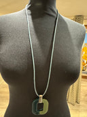XAVIER-DEROME Petrol Cord Sage/Petrol Pendant