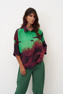 Bize Santorini Shirt In Raisin And Lime