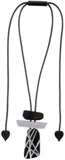 Zsiska Galleria Adjustable Necklace In Silver/Black