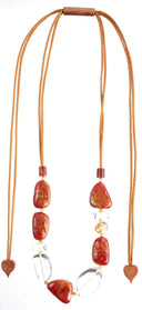 Zsiska Sensi Adjustable Necklace In Amber/ multi
