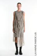 La Haine  Asymmetric Dress in Fango