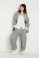 Sahara Crinkle Linen Bubble Trousers In Grey