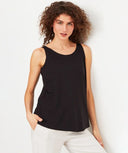 BIZE Black A Line Vest Top
