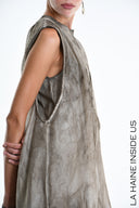 La Haine  Asymmetric Dress in Fango