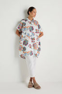 Sahara Botanical Floral  Linen Long Shirt