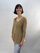 Lurdes Bergada Cardigan with Buttons in Dijon