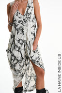 La Haine Asymmetrical Dress in White