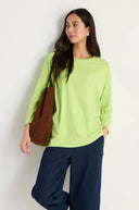 Sahara Lime Cotton Jersey Relaxed Top