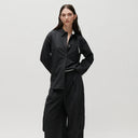 2NDDAY Ishii Shirt In Charcoal Pinstripe With White Cuff